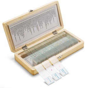 50 חתיכות מעורב מוכנה מיקרוסקופ ביולוגי שקופית לחיונית בוטניקה - Product Image 1