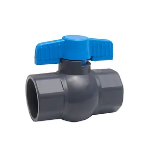 Hoge Kwaliteit Grijs Plastic Kogelkraan Water Applicatie Oem Aanpasbare Pvc Compacte Kogelkraan