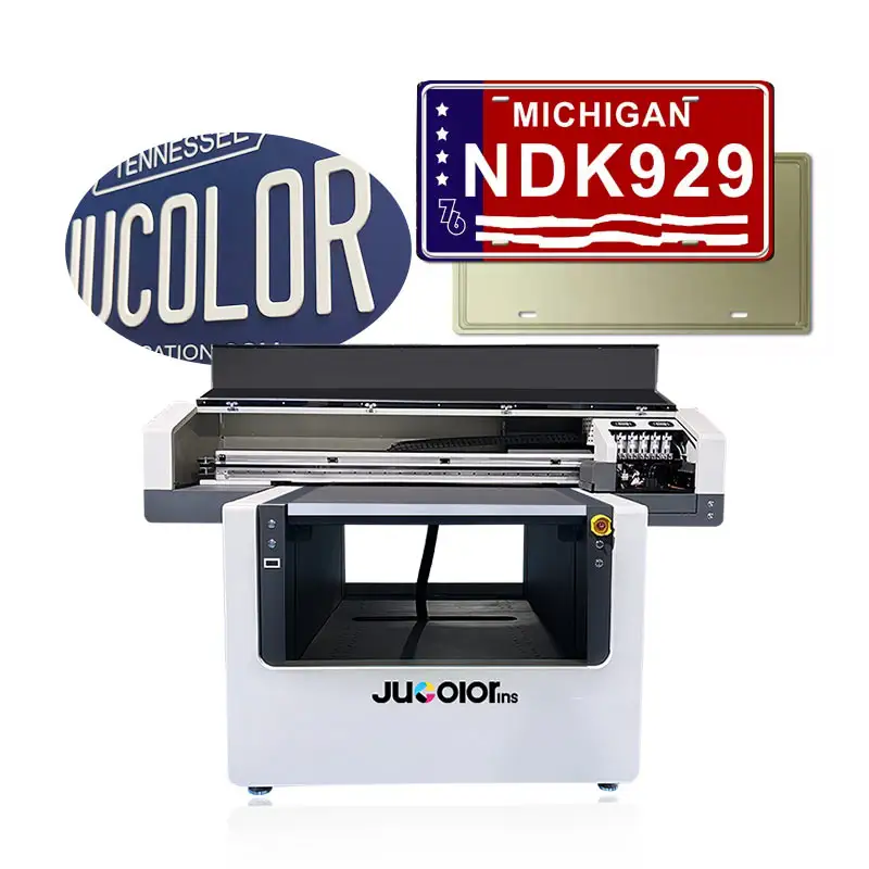 Impressora jato de tinta UV Jucolor dupla A1 9012 de alta precisão para impressão em MDF de madeira e vidro