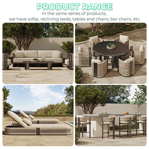 Sedia da Bar Moderna per Esterni, Arredamento da <span class=keywords><strong>Giardino</strong></span> in <span class=keywords><strong>Alluminio</strong></span> di Lusso, Set da Bar per Resort, Set da <span class=keywords><strong>Giardino</strong></span>, Sedia da <span class=keywords><strong>Giardino</strong></span> - Product Image 5