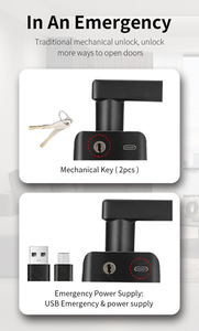Cerradura Inteligente Digital <span class=keywords><strong>Enrique</strong></span> Tuya con WiFi, Reconocimiento de Huella Dactilar y Contraseña, Compatibilidad con Puertas de Aleación de Aluminio - Product Image 5