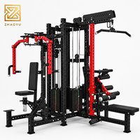 Appareil de musculation multifonctionnel ZY-Commercial à quatre stations avec 4 blocs de poids de 75 kg pour l'entraînement de force