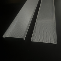 Cache-luminaire linéaire prismatique LED anti-reflet en PC PMMA, diffuseur gaufré pour profil LED, taille personnalisée, fabrication OEM