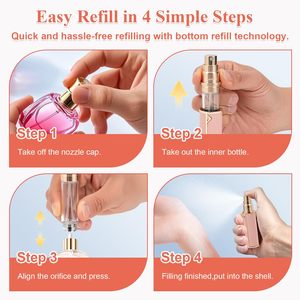 ขวดสเปรย์น้ำหอมแบบแพคขนาด5มล. ขวดสเปรย์น้ำหอมแบบเติมได้สำหรับนักออกแบบน้ำหอมและน้ำมันหอมระเหย - Product Image 6