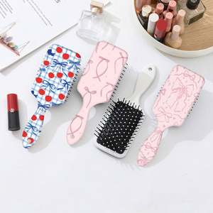 Plastic Eco-Friendly Hair Brush & Scalp <b>Comb</b> with Massage Function for Curly & <b>Straight</b> Hair-Salon Air Cushion Design - Product Image 3