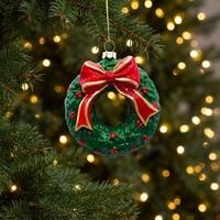 Ornement de Noël personnalisé en résine en forme de boîte à popcorn, thème boulangerie, pendentif à suspendre pour sapin de Noël, décoration de maison pour les fêtes, cadeau