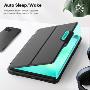 Étui pour tablette en cuir PU pour Samsung Galaxy Tab A11 8,7 pouces X130 X135 2025, pare-chocs TPU, béquille rotative intégrée - Product Image 3