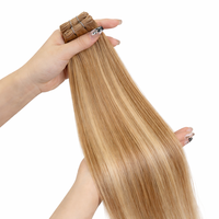 Extensions Genius Weft Cheveux Humains Cheveux Birmans Bruts Lisses Bone Straight Double Drawn