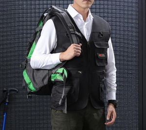 <span class=keywords><strong>Gilet</strong></span> unisexe pratique, fonctionnel, polyvalent, doublé, à double <span class=keywords><strong>crochet</strong></span>, multi-poches, idéal pour les activités de plein air, les tenues décontractées et quotidiennes - Product Image 4