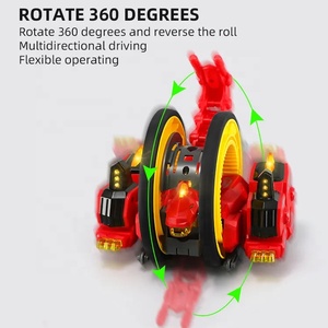 Trẻ em RC Xe đồ chơi 2.4G hai bánh xe điều khiển từ xa 360 độ xoay và nhào lộn khủng long Quái Vật Diễn Viên đóng thế xe đồ chơi với ánh sáng mát mẻ - Product Image 2