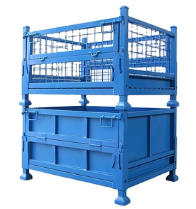 Pallets métalliques empilables en treillis d'acier avec roulements à billes pour entrepôt et usage en restaurant – Modèle <span class=keywords><strong>Depot</strong></span> Fit - Product Image 1