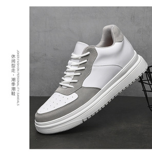 Chaussures Sketchers pour hommes-Baskets classiques à lacets en PU avec semelle épaisse augmentant la hauteur de la conception nouvelle chaussure pour hommes - Product Image 1