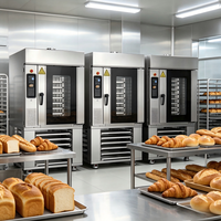 Four à pain commercial de grande capacité, four à convection à air chaud au gaz, four à pulvérisation en acier inoxydable, équipement de boulangerie pour l'exportation