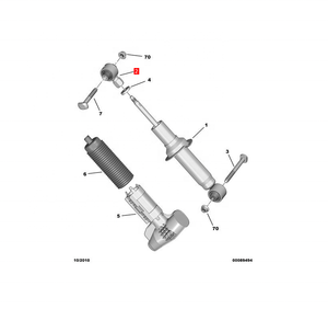 <span class=keywords><strong>Douille</strong></span> d'<span class=keywords><strong>amortisseur</strong></span> arrière 5220.79 5220.74 522079 522074 pour Peugeot 508 Citroen C5 œillets d'<span class=keywords><strong>amortisseur</strong></span> arrière - Product Image 6