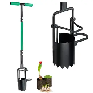 5-In-1 Lawn and Garden Bulb Planting Tool Comfortable Standing Position Plugger