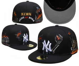 Gorra <span class=keywords><strong>de</strong></span> Béisbol <span class=keywords><strong>de</strong></span> Mezcla <span class=keywords><strong>de</strong></span> Algodón Americano <span class=keywords><strong>de</strong></span> Alta Calidad, 6 Paneles, Completamente Cerrada, No Ajustable, con Diseño <span class=keywords><strong>de</strong></span> Calavera Bordada, para las Cuatro Estaciones - Product Image 6
