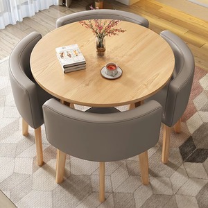 Ensembles de mobilier de restaurant modernes : 1 table et 4 chaises pour centres commerciaux, cafés, salons de thé, salons de beauté, lieux de loisirs, petites tables de réunion - Product Image 4