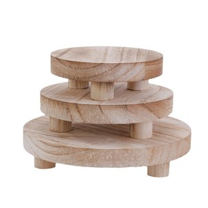 Solid wood base stand, wooden bathroom toiletries tray, scented <b>candle</b> <b>holder</b>, wooden milk tea shop cake base - Product Image 5