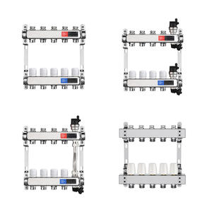 Высококачественный коллектор из нержавеющей стали для теплого пола с дренажными клапанами, умный коллектор для систем отопления и кондиционирования дома - Product Image 2