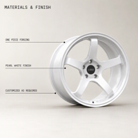 Jantes forgées 5 branches à déport profond argentées 19 20 21 pouces 5x114.3 pour Toyota Crown (pièces de rechange)