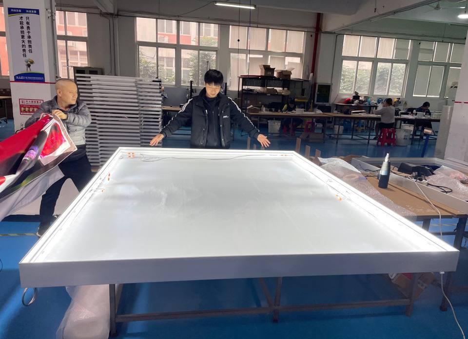 Frame Less Light Box Frameless Lightbox Backlit Frame Light Box Seg Poster Wall Mount Fabric ...