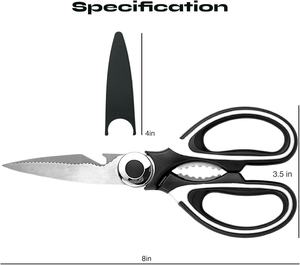 Grandes Ciseaux de Cuisine Multifonctionnels en Acier Inoxydable, Ciseaux à Os de Poisson et de Poulet, Outil Ergonomique pour Barbecue, Outil de Cuisine Tranchant - Product Image 6