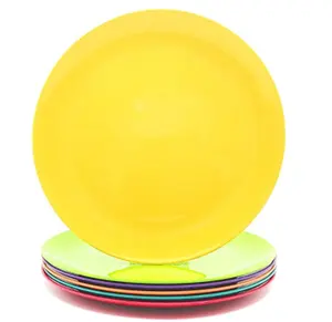 Melamine Plates 8 Inch Dinner Plates 6 Assorted Colors 100% Melamine Dishwasher Safe And BPA Free