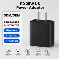 Chargeur mural USB-C intelligent à éjection automatique, port unique, charge rapide, pour tablettes et téléphones portables, usage domestique et professionnel, portable