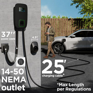 <span class=keywords><strong>Cargador</strong></span> de Vehículos Eléctricos DIBOEV Tipo 1 Nivel 2 de 7KW/11KW, Estación de Carga EV de Pared, Trifásico 32A/48A, OCPP, APP, 4G, CA, Nuevo - Product Image 4