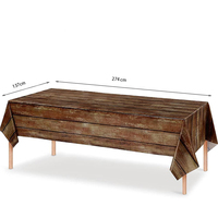 Nappes jetables rectangulaires en grain de bois Ychon, design rustique style ferme, respectueuses de l'environnement, pour décoration de fête