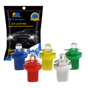 Everbright 12V Lampe d'instrument ambre T5 B8.5 LED pour clignotants et feux de stationnement de voiture, lampe latérale intérieure de tableau de bord - Product Image 1