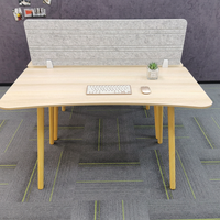 Écran de bureau acoustique en fibre de polyester, absorbant le son, pour la réduction du bruit dans les postes de travail en open space