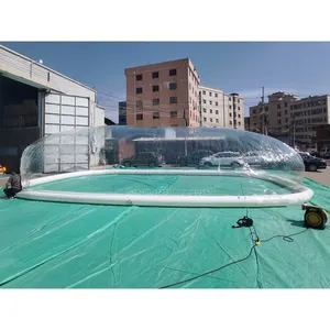 13x8 미터 Sino inflatables에서 겨울에 있는 뒤뜰 수영장을 덮기를 위한 히이터를 가진 투명한 팽창식 수영장 덮개 천막