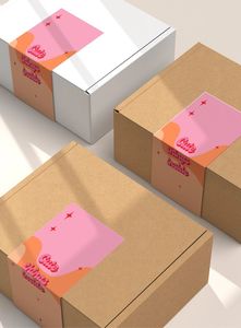 Tùy chỉnh in ấn lá vàng Logo Sticker tấm hình chữ nhật Cảm ơn bạn dính bao bì Nhãn dính dán - Product Image 4