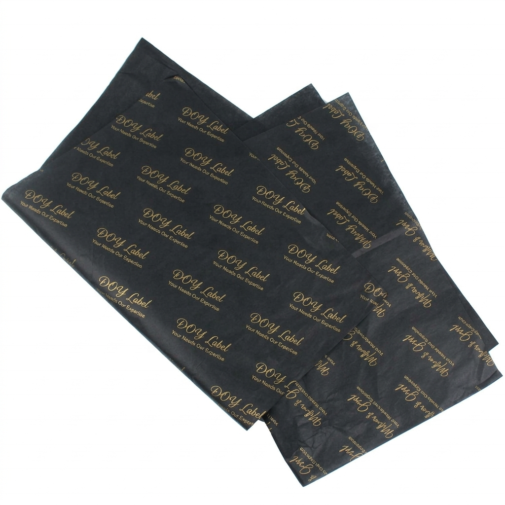 Product Packaging Printed Wrapping Factory Price Custom Printing Gold Brand Logo Gifts Tissue Paper for Clothing Accessories