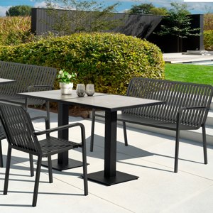 Chaise de salle à manger en métal <span class=keywords><strong>aluminium</strong></span> thermolaqué de luxe, motif découpé au laser, pour patio et <span class=keywords><strong>jardin</strong></span>, chaise d'appoint et <span class=keywords><strong>fauteuil</strong></span> - Product Image 1