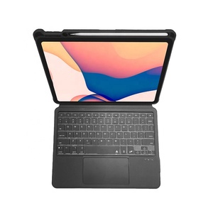 Funda de teclado magnético 2024 <span class=keywords><strong>Bluetooth</strong></span> personalizada para iPad Pro 13 M4 Air 4 5 6 10,9 11 pulgadas, funda de teclado dividido en árabe e inglés - Product Image 4