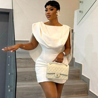 Vêtements pour femmes rétro haut de gamme européens et américains, nouvelle mode élégante, couleur unie, col montant, dos nu, coupe haute