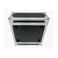 Boîtier de transport/Flight Case 4U en contreplaqué noir et aluminium argenté de haute qualité OEM/ODM pour amplificateur, assemblable avant/arrière