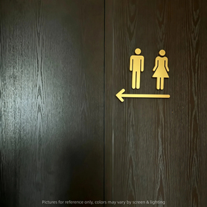 <span class=keywords><strong>Logo</strong></span> 3D en PVC peint de 15 mm pour toilettes, flèche directionnelle <span class=keywords><strong>WC</strong></span> <span class=keywords><strong>homme</strong></span> et <span class=keywords><strong>femme</strong></span>, personnalisation du <span class=keywords><strong>logo</strong></span> - Product Image 3
