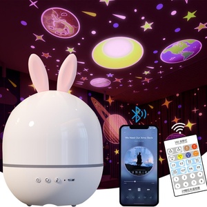 Kids Ceiling <b>Projector</b> Night <b>Light</b> Remote Control LED 15 Sets Sound Machine ABS Material for Boys Girls Toddlers Bedroom Use 5V - Product Image 1