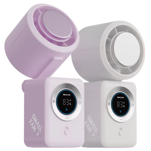 2026新款R & D智能圆形显示控制面板折叠式手持式制冷风扇便携式袖珍冰敷风扇 - Product Image 2