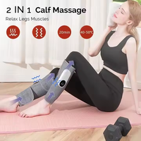 Appareil de massage des jambes à compression d'air sans fil, masseurs de mollets avec thérapie thermique pour la circulation et le soulagement de la douleur