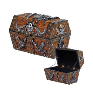 OEM Custom Luxury Small Size Multi Color Dungeons and Dragons Resin Pirate Mini <strong>Treasure</strong> Chest Jewelry <strong>Boxes</strong> - Product Image 1