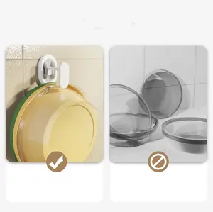 1/2 Piezas Soporte Adhesivo Sin Perforaciones para Baño y Cocina, Organizador de Lavabo Sin Rastro, Gancho de Pared Ahorrador de Espacio, Estante de Almacenamiento Adhesivo - Product Image 2