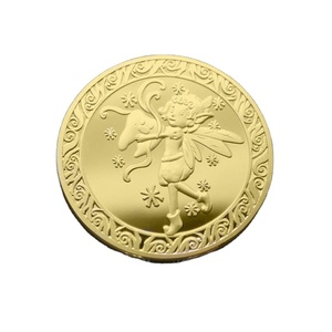 Pièce de monnaie plaquée or Twinkle the Tooth Fairy 40x3mm Silver Tooth fairy Lucky Coin Token - Product Image 1