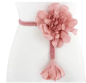 Cinturón de flores para mujer, cinturón de cintura delgada, accesorios sencillos para vestido, gran oferta