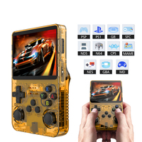 Console de jeu vidéo portable rétro mini 128G R36S 3,5 pouces avec écran couleur HD 64 Go, lecteur de jeux classiques