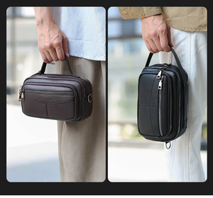Bolso Bandolera Impermeable de Cuero PU con Monedero, Bolso de Hombro Casual de Negocios para Hombre con Monedero - Product Image 6