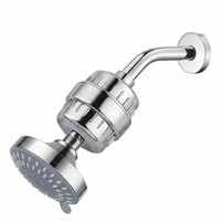 Filtre de douche universel Kidoir 15, 20, 25 étapes pour eau dure, certifié CE MSDS, système de purification d'eau chromé noir en gros